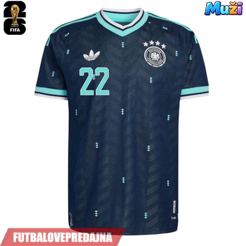 Lacne Muži Futbalové dres Nemecko David Raum #22 MS 2026 Krátky Rukáv - Preč